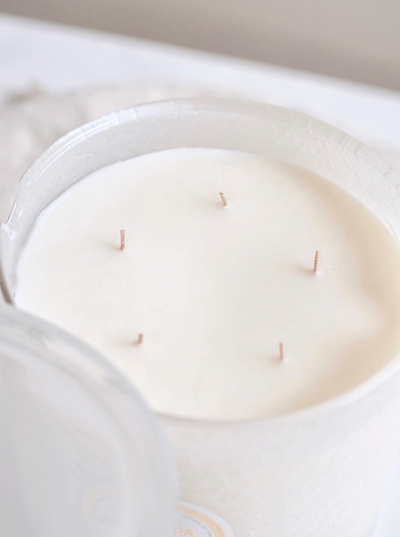 Eucalyptus & White 5 Wick Hearth Candle - The Cross Decor & Design