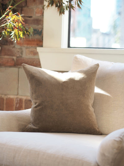 Vera Carob Velvet Pillow | 18x18 - The Cross Decor & Design