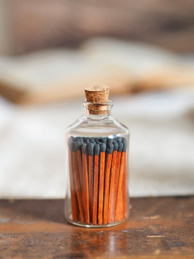 Apothecary Dark Wood Match Bottle