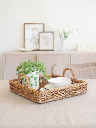 Water Hyacinth & Rattan Trays - The Cross Decor & Design