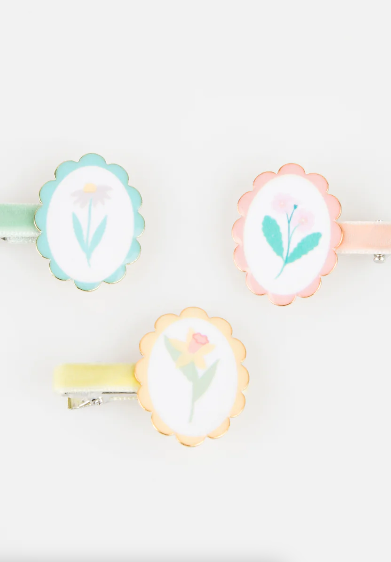 Flower Cameo Hair Clips - The Cross Decor & Design