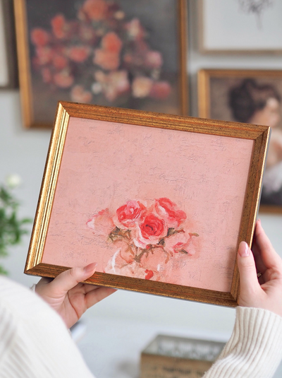 Blush Roses Framed Canvas Print | 8x10 - The Cross Decor & Design