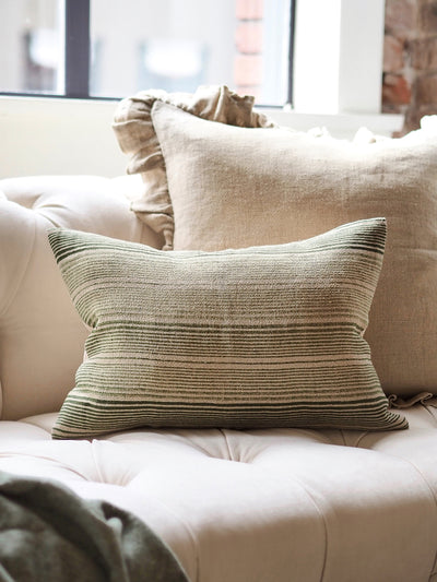 Stripes Shades of Olive Pillow | 14x20 - The Cross Decor & Design