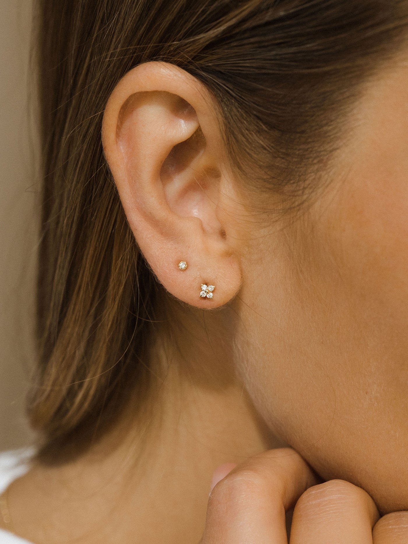 Diamond Stella Earrings | 14K Gold