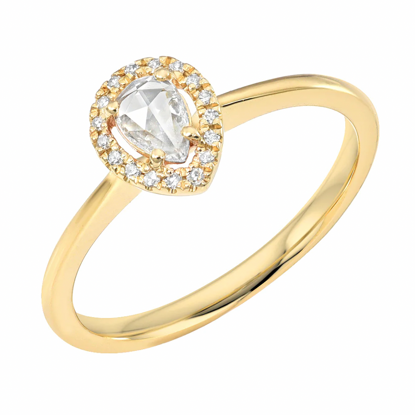 Diamond Isabella Rosecut Ring | 14K Gold - The Cross Decor & Design