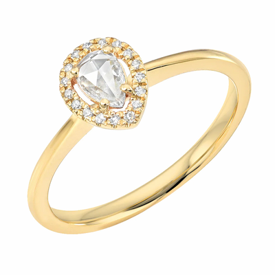 Diamond Isabella Rosecut Ring | 14K Gold - The Cross Decor & Design