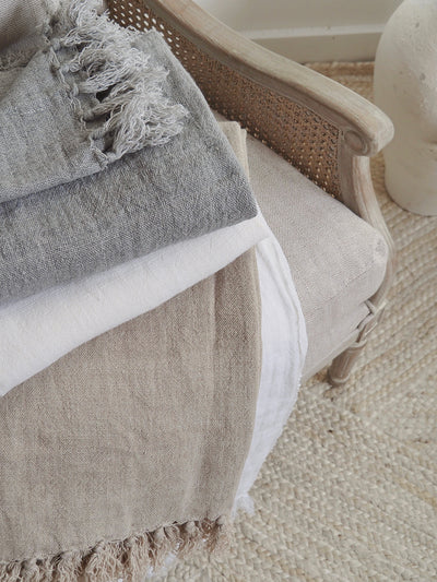 Montauk Pure White Throw - The Cross Decor & Design