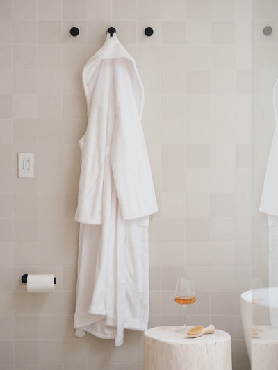 Solace White Fleece Robe - The Cross Decor & Design