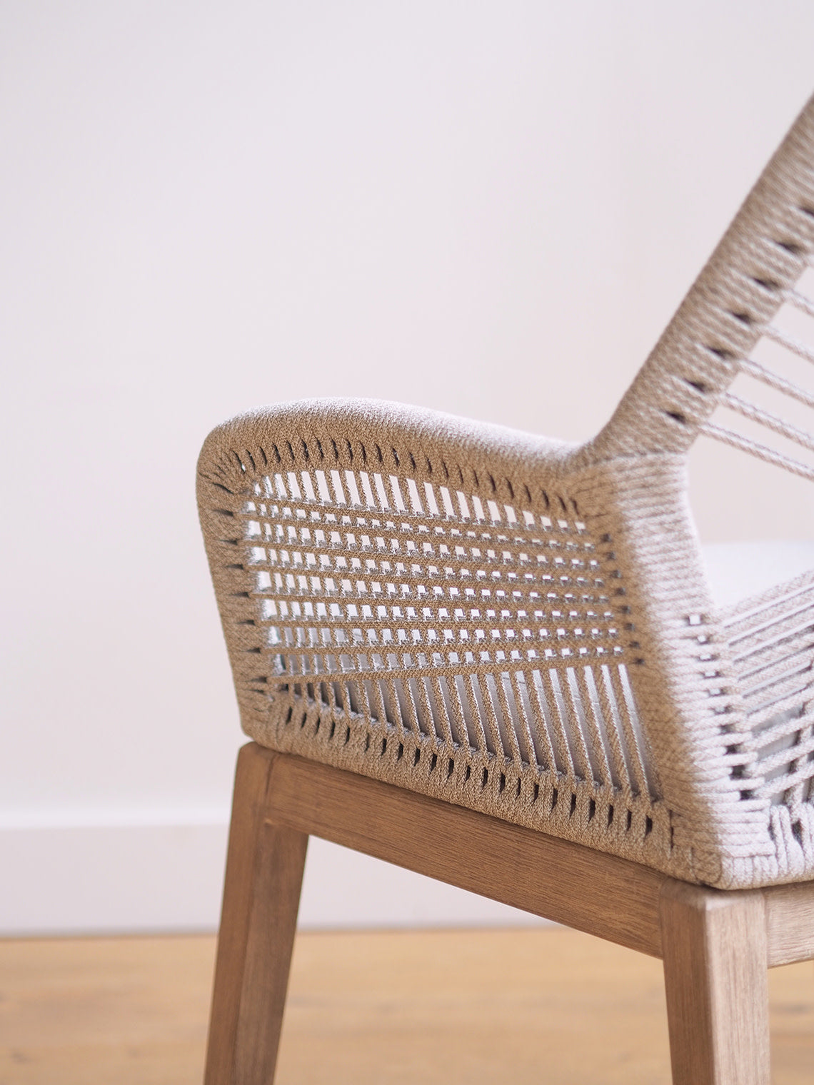 Lily Grey Loom Arm Chair - The Cross Decor & Design