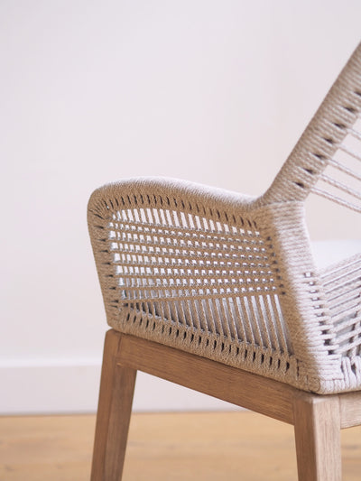 Lily Grey Loom Arm Chair - The Cross Decor & Design
