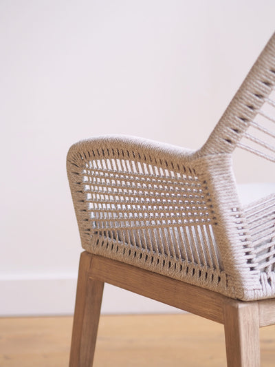 Lily Grey Loom Arm Chair