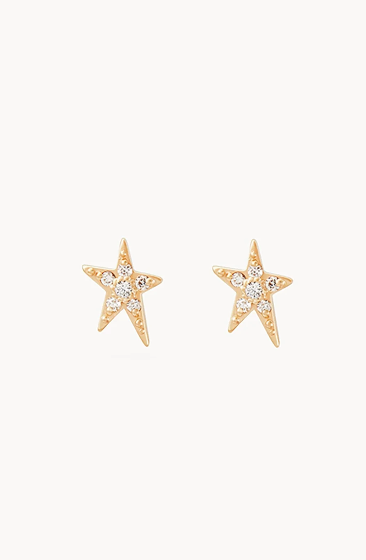 Diamond Guidance Star Studs | 14K Gold - The Cross Decor & Design
