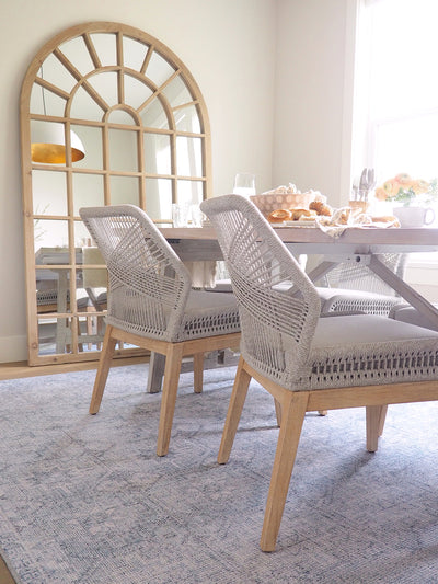 Lily Grey Loom Armless Chair - The Cross Decor & Design