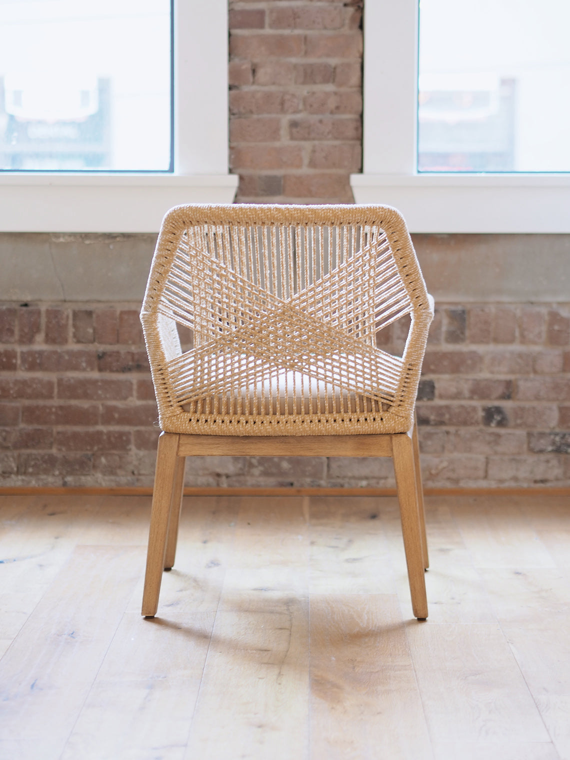 Lily Sand Loom Arm Chair