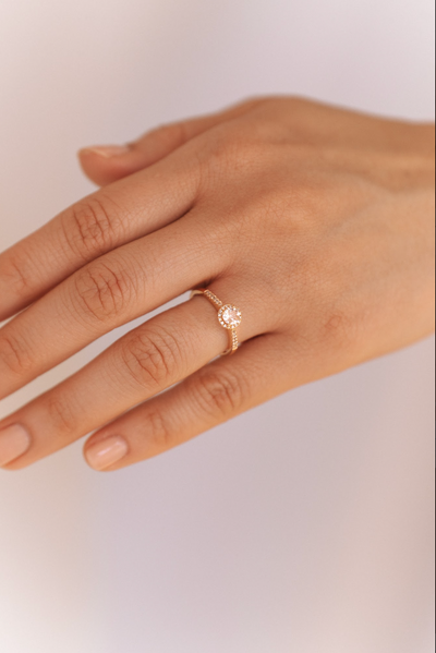 OOAK Bliss Morganite Ring | 14K Rose Gold - The Cross Decor & Design