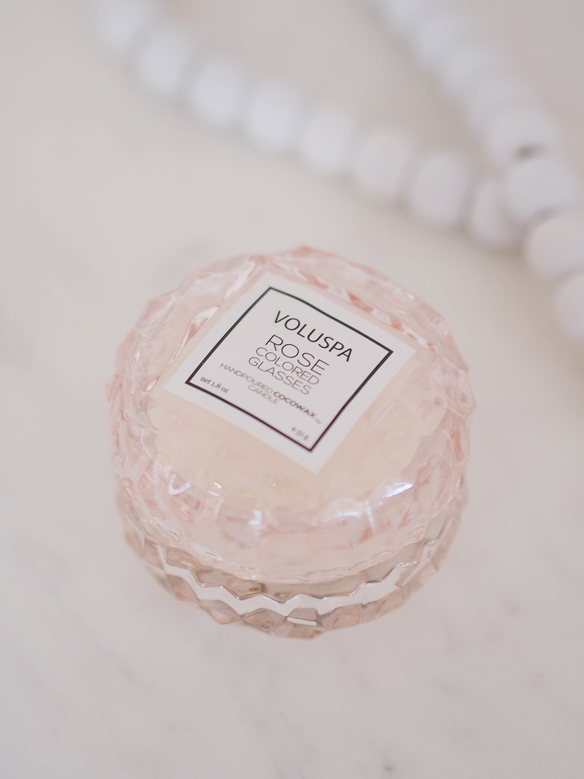 Rose Coloured Glasses Macaron Candle