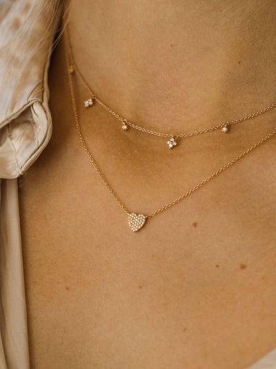 Diamond Delight Necklace | 14K Gold - The Cross Decor & Design