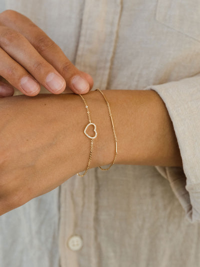 Diamond Cherish Bracelet | 14K Gold - The Cross Decor & Design