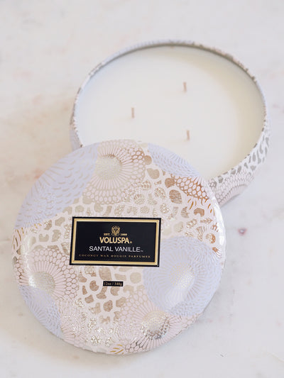 Santal Vanille 3 Wick Tin Candle