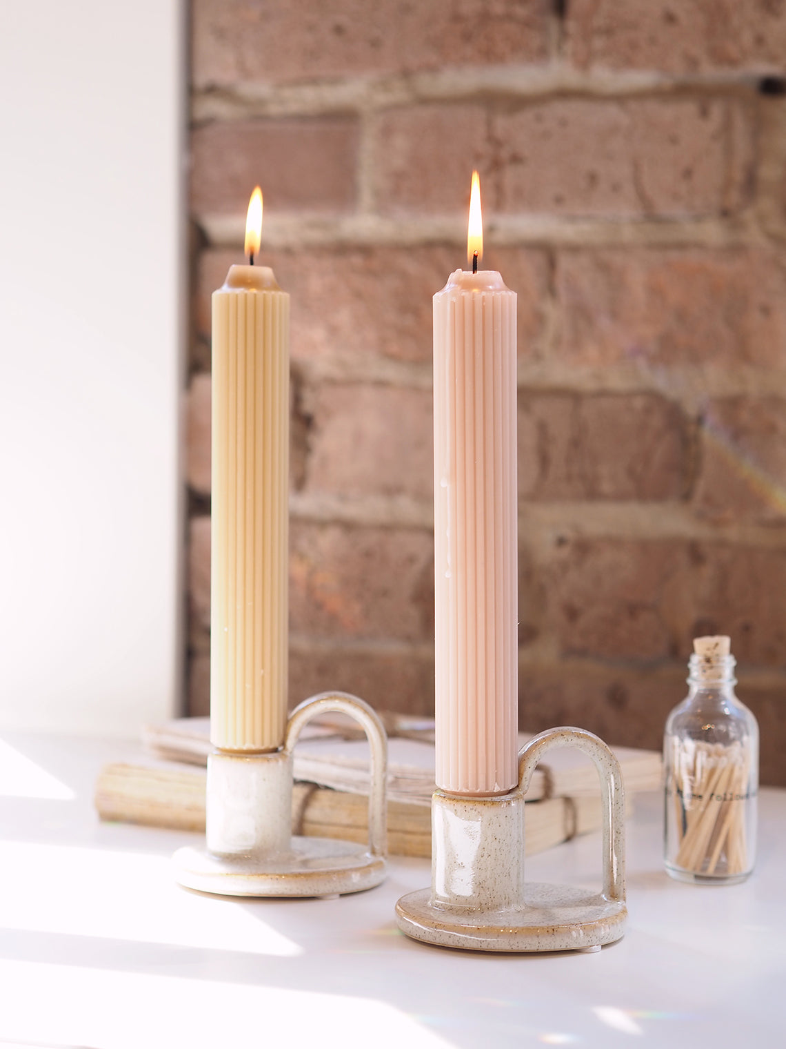 Beeswax Grecian Taper Candle