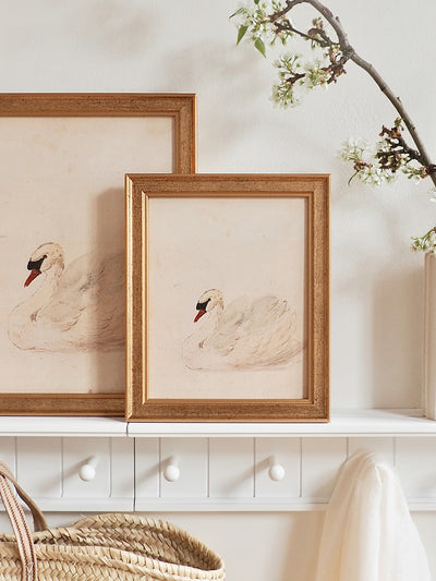 White Swan Framed Canvas Print - The Cross Decor & Design