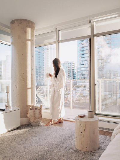 Solace White Fleece Robe - The Cross Decor & Design