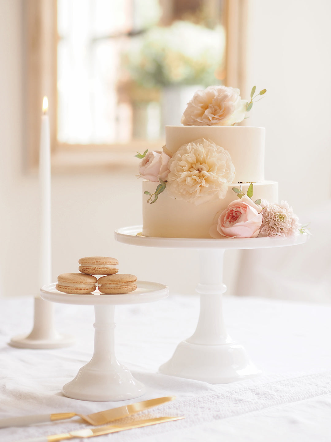 Milk White Cake Plates