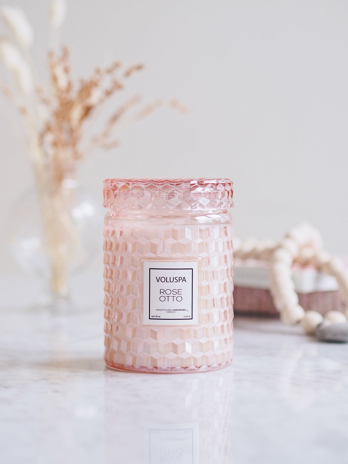 Rose Otto Glass Jar Candle | Large
