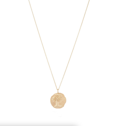 Tree of Life Ancient Coin Necklace | 14K Gold