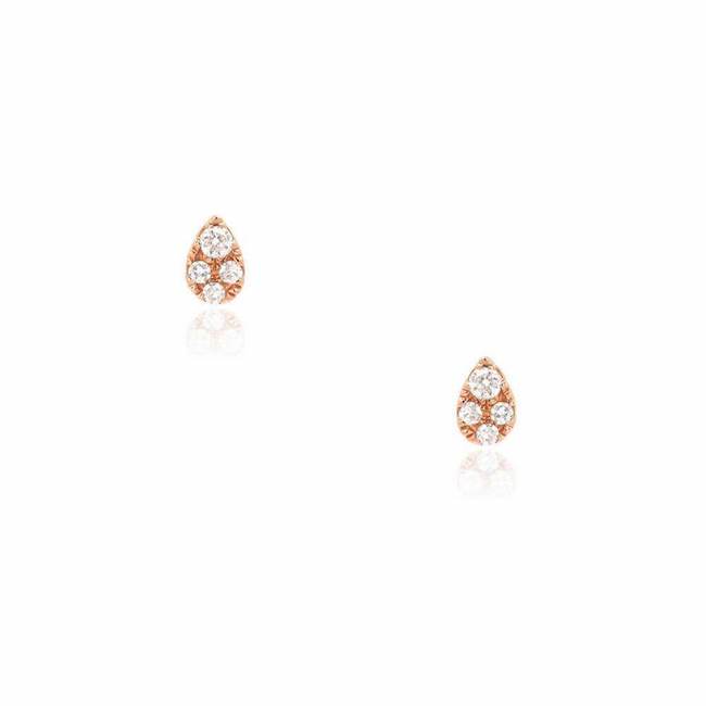 Diamond Hani Studs | 14K Gold - The Cross Decor & Design