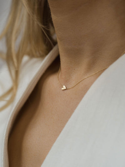 Everyday Little Lovely Heart Necklace | 14K Gold - The Cross Decor & Design