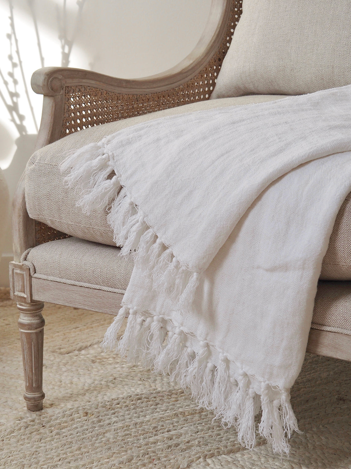 Montauk Pure White Throw - The Cross Decor & Design