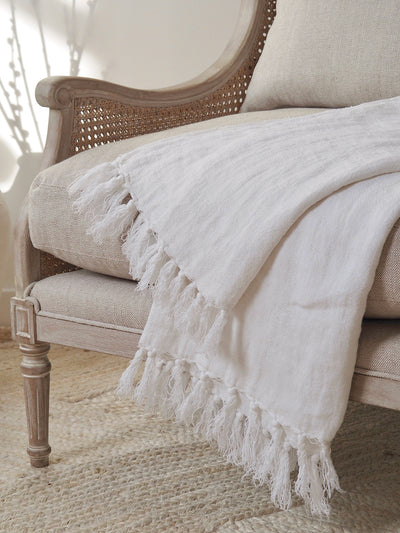Montauk Pure White Throw - The Cross Decor & Design