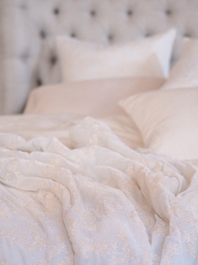 Lynette White Bed End Blanket