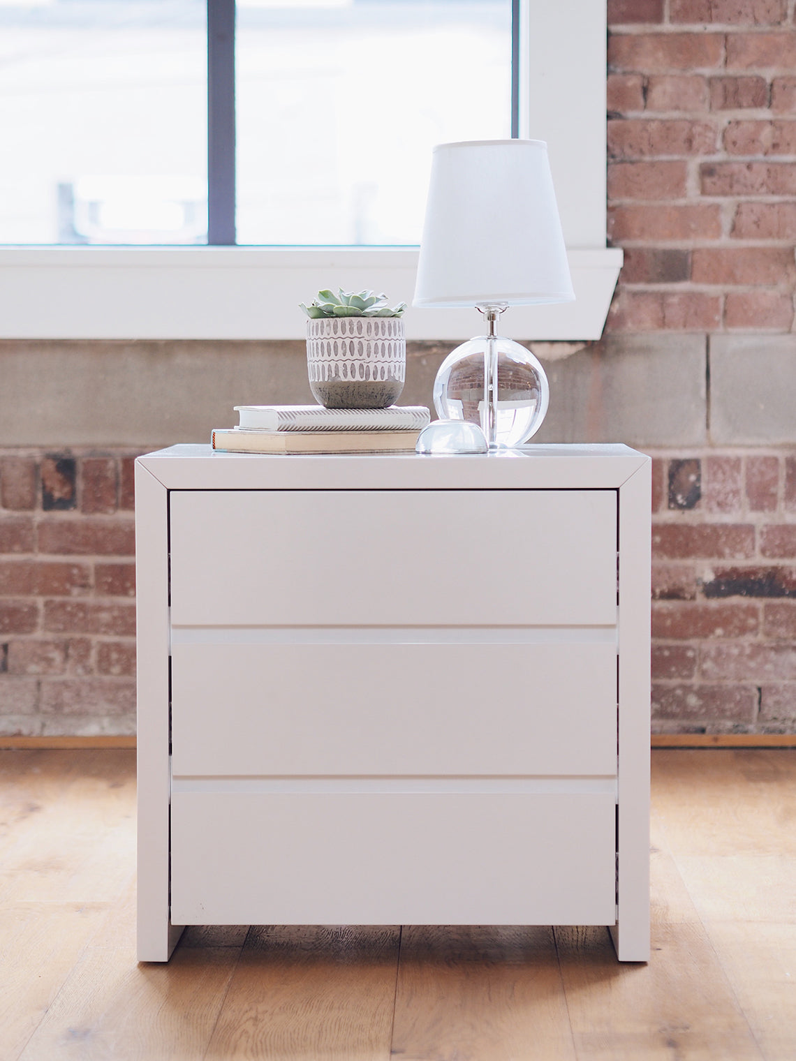 Posy White 3 Drawer Nightstand - The Cross Decor & Design