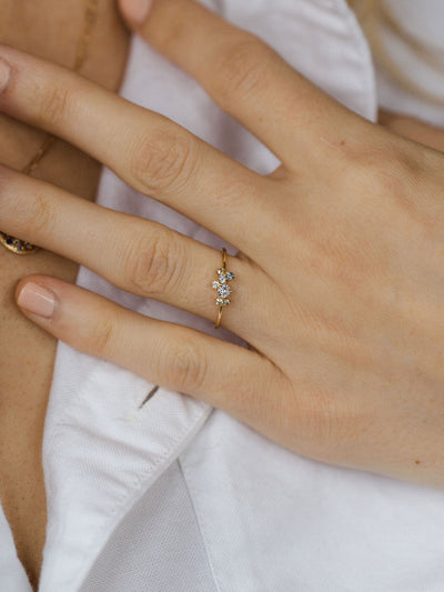 Tie Dye Something Blu Ring | 14K Gold - The Cross Decor & Design