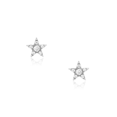 Diamond First Star Studs | 14K Gold - The Cross Decor & Design