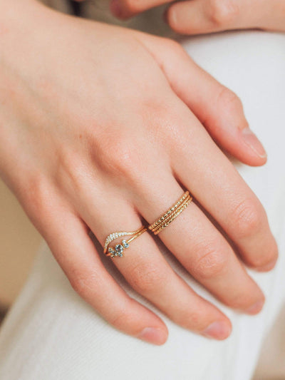Tie Dye Something Blu Ring | 14K Gold - The Cross Decor & Design