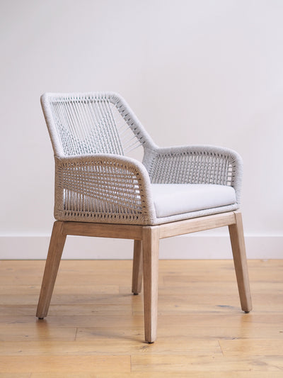 Lily Grey Loom Arm Chair - The Cross Decor & Design