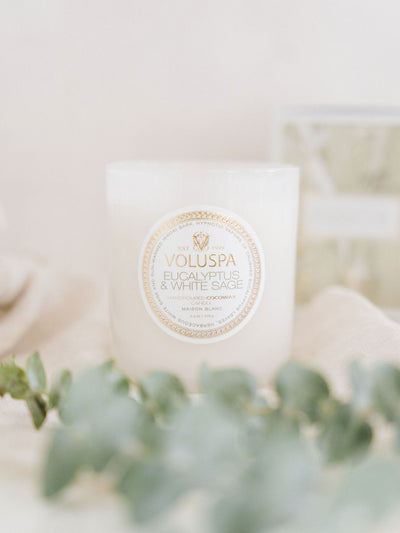 Eucalyptus & White Sage Classic Boxed Candle - The Cross Decor & Design