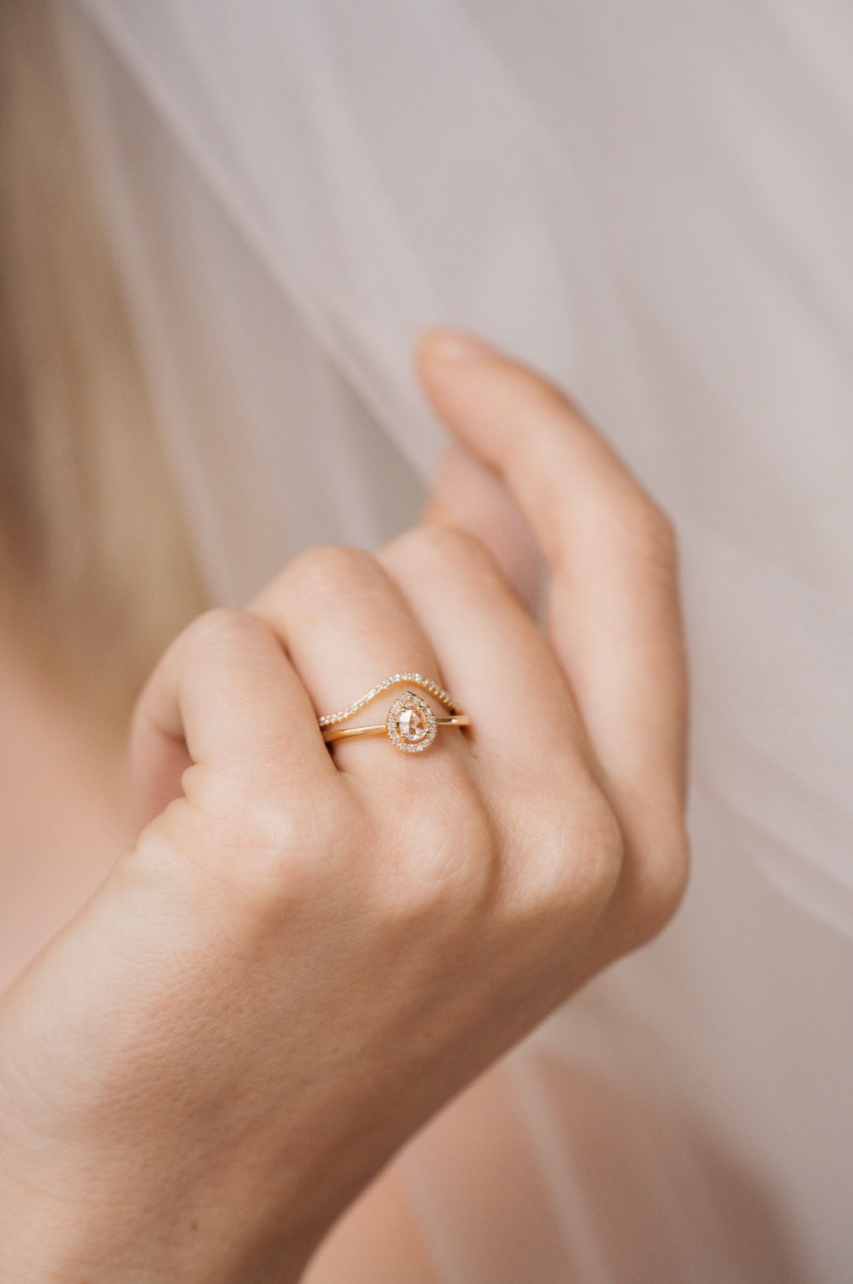 Diamond Isabella Rosecut Ring | 14K Gold