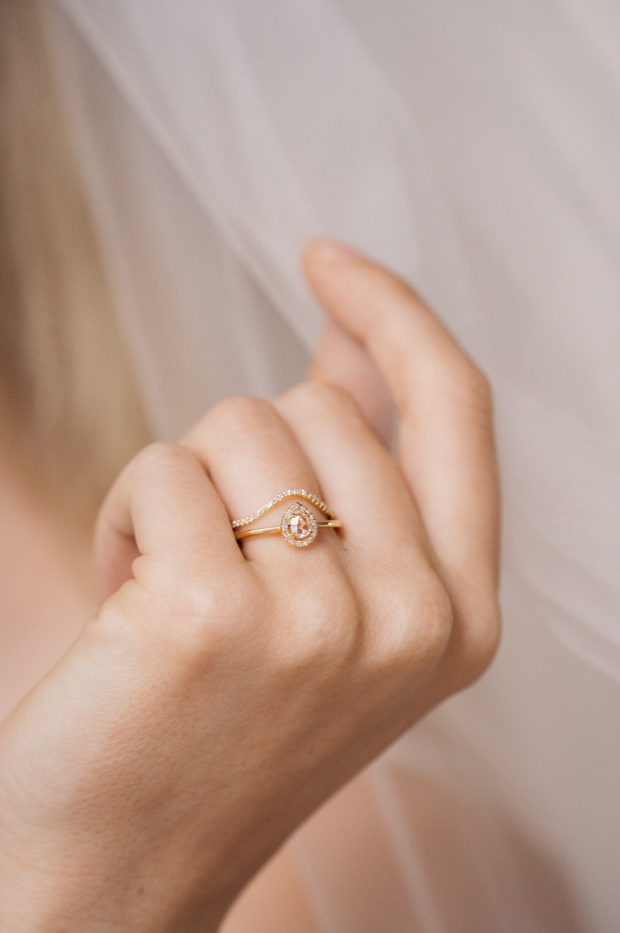 Diamond Isabella Rosecut Ring | 14K Gold - The Cross Decor & Design