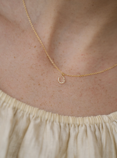 Horseshoe Necklace | 14K Gold