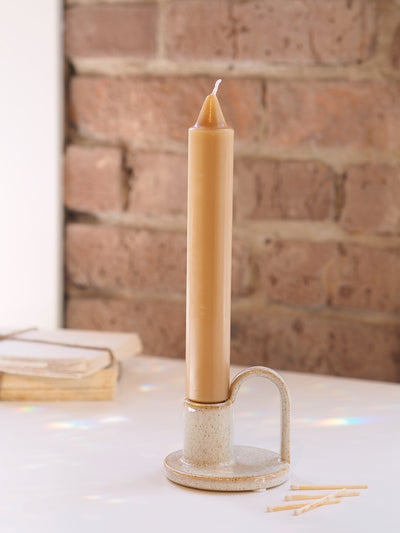Beeswax Smooth Collenette Taper Candle