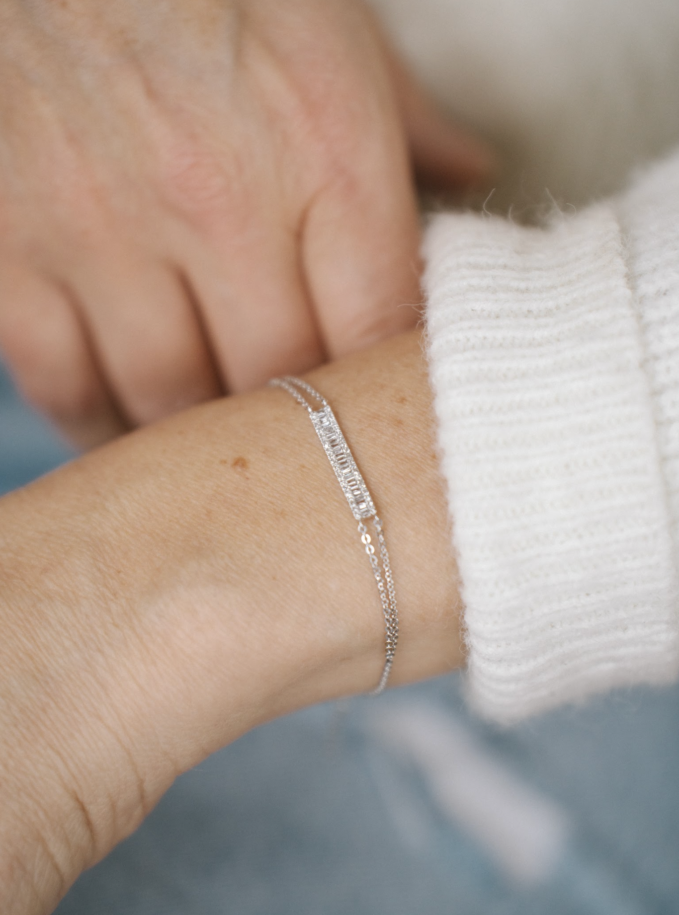 Diamond Megan Bracelet | 14K White Gold - The Cross Decor & Design