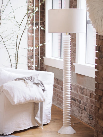 Arista White Floor Lamp - The Cross Decor & Design