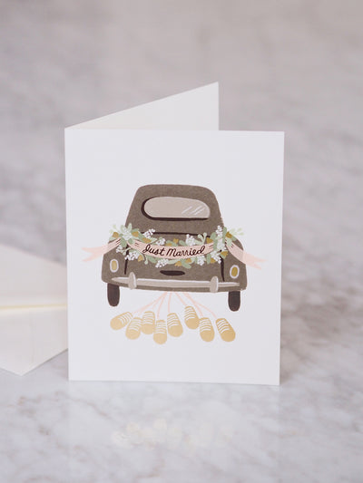 Just Married Getaway Card
