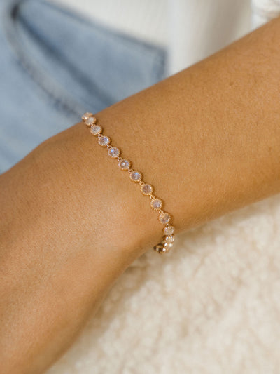 Zara Moonstone Bracelet | 14K Rose Gold