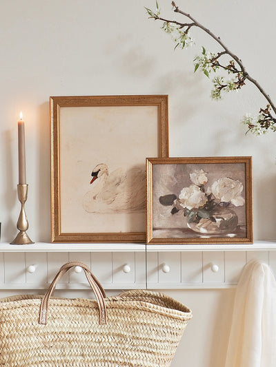 White Peony Framed Canvas Print | 8x10 - The Cross Decor & Design