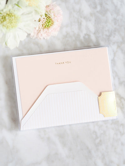 Pale Pink Thank You Note Set